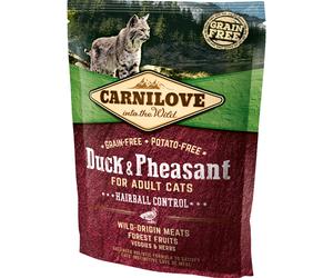 CARNILOVE Contrôle des boules de poils du chat Canard / Faisan 400 g