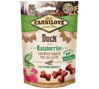 Carnilove Crunchy Snack Canard aux Framboises | Pack Double | 2 x 50 g | Friandises pour Chats | Canard et Framboise | sans Sucre Ajouté | Goût de Viande Exotique