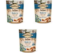 Carnilove Crunchy Snack Saumon avec Myrtilles | Pack de 3 | 3 x 200 g | Friandise avec Saumon et Myrtilles pour Chiens | Myrtille comme Source Naturelle d'antioxydants