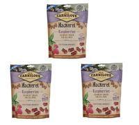 Carnilove Maquereau Croustillant aux Framboises | Pack de 3 | 3 x 200 g | Friandise pour Chiens | avec de la Viande Fraîche | sans Céréales ni Pommes de Terre | avec des Acides Gras Oméga-3