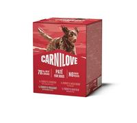 Carnilove Pate Lot de 4 sachets de nourriture pour chien - Dinde et venaison, dinde et faisan, dinde et sanglier, dinde et buffle (4 x 300 g)