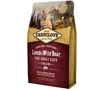 Carnilove Pouch Paté Agneau & Sanglier Stérilisé | 400 g | Aliment complet pour chats | Agneau & Sanglier | Sans céréales | Goût de viande exotique