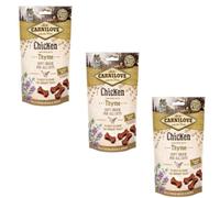 Carnilove Semi-Moist Chicken enrichi au thym | Pack de 3 | 3 x 50 g | Snack à mâcher Tendre pour Chats | Peut Aider à Nettoyer Les Voies urinaires | sans Pommes de Terre ni céréales