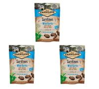 Carnilove Soft Snack Sardines à l'Ail | Pack de 3 | 3 x 200 g | Snack Moelleux pour Chiens | pour Soutenir la santé de la Peau et du Pelage | sans céréales ni Pommes de Terre