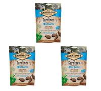 Carnilove Soft Snack Sardines à l'Ail | Pack de 3 | 3 x 200 g | Snack Moelleux pour Chiens | pour Soutenir la santé de la Peau et du Pelage | sans céréales ni Pommes de Terre