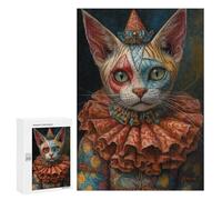 Carnival Cat Costume Painting Puzzle 1000 Pièces Educa Jouet en Bois Cadeau Unique Décoration Intérieure Jeu Éducatif Challenge Toy Adultes Et Enfants À Partir De 14 Ans 300 PCS