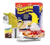 Carnival Mart Kit d'entonnoir à gâteau - Machine à gâteau - Comprend une drague en acier inoxydable Winware et un entonnoir à sucre de 0,5 kg - Distributeur de pâte - Entonnoir à gâteau - Entonnoir à