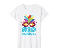 Carnival Rio de Janeiro Masque de Carnaval Brésil T-Shirt Graphique avec Valeur