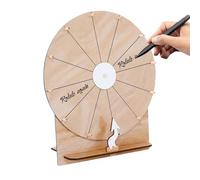 Carnival Spinner Wheel - Table de jeu en bois pour loterie de 27,9 cm, jeu de spinner pour décision effaçable, accessoire pour instruments de soirée de jeu avec rotation flu