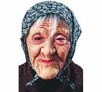 Carnival Toys 1657 - Masque Vieille Femme avec Foulard Marron