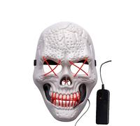 Carnival Toys 499 Maschera Teschio en plastique Décoration lumineuse (batterie nécessaire) en Busta Con CAVALLOTTO, multicolore