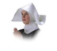 CARNIVAL TOYS 5733 Coiffe de nonne adulte Nonne Couvercle Blanc