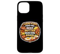 Carnivore Feed Me Beurre de bœuf Bacon Œufs Mangeur de Viande Éventail régime Coque pour iPhone 15 Plus