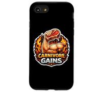 Carnivore gagne de la Gym, de l'entraînement, de la Musculation, de la Musculation Coque pour iPhone SE (2020) / 7/8