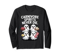 Carnivore Spirits Never Die Fantôme Amusant Halloween Low Carb Manche Longue