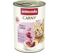Carny Nourriture Humide pour Chat à la Dinde + Agneau (6 x 400 g) - Nourriture Humide pour Chat de la Marque animonda - sans céréales ni Sucre - avec ingrédients Frais et charnus