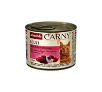 Carny Nourriture Humide pour Chat au bœuf + Dinde + crevettes (6 x 200 g) - Nourriture Humide pour Chat d'animonda - sans céréales ni Sucre - avec ingrédients Frais et charnus