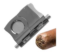 Caro-CUT V-taille et poinçon de cigares en acier inoxydable avec des trous en V coupés en V pour 2 cigares, guillotine en acier inoxydable avec une lame tranchante tranchante pour le cadeau de fête