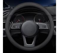 Carodi Housse de Volant de Voiture en Cuir Nappa, élégant, antidérapant, 38,1 cm, Universel, Noir