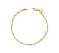 Carol Bela Tropical Foam Bracelet tressé en maille tressée plaqué or 18 carats Longueur 19 cm, 3mm (0.12 inches), Laiton Or jaune, Pas de gemme