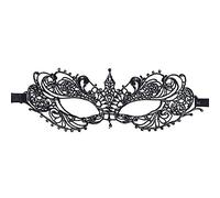 Carolilly Masque Dentelle Noir Pour Halloween Soirée Déguisée Comédie Musicale Bal Mascarade (petit pointu)
