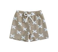 Carolilly Short de Bain Enfant Bébé Garçon Boxer Maillot de Bain Imprimé Natation Plage, Café B, 18-24 Mois, Taille Fabriquant 100
