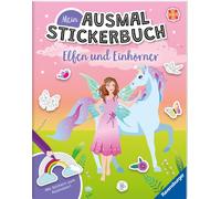 Carolin Liepins Ravensburger Mein Ausmalstickerbuch - Elfen und Einhörne (Poche)