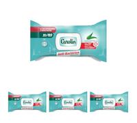 Carolin Lingettes Multi-Surfaces Anti-bactériennes sans Javel à l'Huile Essentielle d'Eucalyptus x80 (Lot de 4)