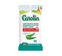 CAROLIN Lingettes multi-usages à l'huile essentielle d'eucalyptus - 80 pièces