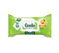 Carolin Lingettes Multi-usages Nature Active à l'Huile Essentielle d'Agrumes x80