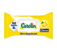 Carolin Lingettes Multi-Usages Ultra-Dégraissantes au Citron x80