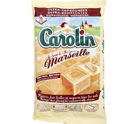 Carolin - Lingettes Ultra Imprégnées, Ultra Résistantes Au Savon De Marseille - 15 Lingettes - Lot De 3 - Livraison Rapide En France - Prix Par Lot