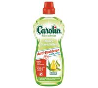 CAROLIN Nettoyant antibactérien multi-surfaces sans javel aux huiles essentielles d'eucalyptus et écorce de citron vert - 1 L