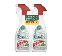 Carolin Pistolet Nettoyant Désinfectant Anti-Bactérien sans Javel Huile Essentielle d'Eucalyptus Lot de 2 x 650 ml