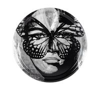 Carolina Gynning Plateau Golden Butterfly Ø31 cm Black-white