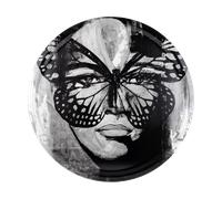 Carolina Gynning Plateau Golden Butterfly Ø46 cm Black-white