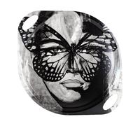Carolina Gynning Plateau Golden Butterfly avec poignées 38x47 cm Black-white