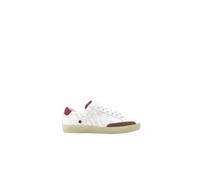Carolina Herrera - Baskets en Cuir avec Initiales et Talon Contrasté - Femme - Chaussures - Blanc - Taille: 37 EU