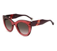 Carolina Herrera Femme Carolina Herrera HER 0127/S 8CQ/HA Lunettes de soleil Acétate Cerise Marron Cat Eye Ombré