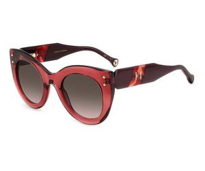 Carolina Herrera Femme Carolina Herrera HER 0127/S 8CQ/HA Lunettes de soleil Acétate Cerise Marron Cat Eye Ombré