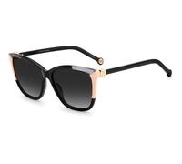 Carolina Herrera Femme CH 0052/S KDX/9O Lunettes de soleil Plastique Noir/Nu Gris Carré Ombré
