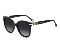 Carolina Herrera Femme HER 0134/S 807/9O Lunettes de soleil Acétate Noir Gris Ronde Ombré