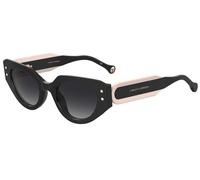 Carolina Herrera Femme HER 0221/G/S 3H2/9O Lunettes de soleil Bio -cicide Noir Gris Géométrique Ombré