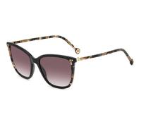 Carolina Herrera Femme HER 0245/S WR7/3X Lunettes de soleil Acétate Noir / La Havane Rouge Carré Ombré