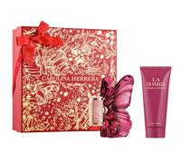 Carolina Herrera La Bomba Coffret cadeau avec eau de parfum 50 ml et lotion pour le corps 100 ml, coffret cadeau rouge de luxe avec motif doré, parfum pour femme avec notes florales orientales