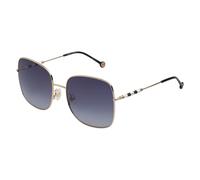 Carolina Herrera - Lunettes de Soleil Carrées en Métal Ch0035S - Femme - Accessoires - Jaune - Taille: ONE Size
