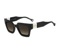 Carolina Herrera - Lunettes de soleil en marbre noir avec nuances brunes - Femme - Accessoires - Noir - Taille: 49 MM