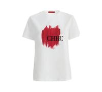 Carolina Herrera - T-shirt à col rond - Femme - Tops - Blanc - Taille: 42 FR