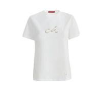 Carolina Herrera - T-shirt Orné d'Initiales - Femme - Tops - Blanc - Taille: 40 FR