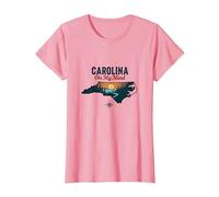 Carolina on My Mind, Amoureux de la Nature au Coucher du Soleil en Caroline du Nord T-Shirt, Femme, Rose, 3XL